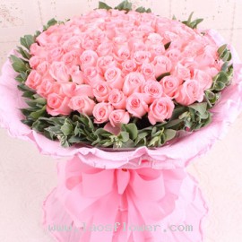 99 Pink Roses Bouquet